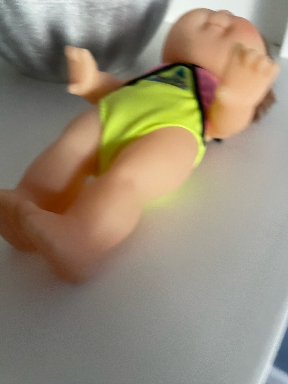 Vintage Cabbage Patch Kids CPK Doll Red Hair Neon Swimsuit 90s Collectible - Picture 4 of 5